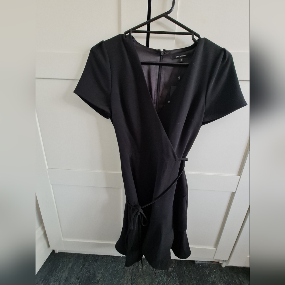 Black Portman's wrap dress
